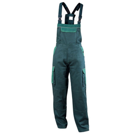 Pantaloni de lucru cu pieptar ASIMO GREEN 