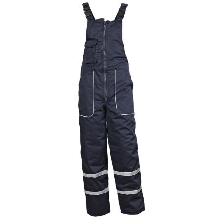 Pantaloni de lucru cu pieptar COLLINS WINTER BLUE T/C