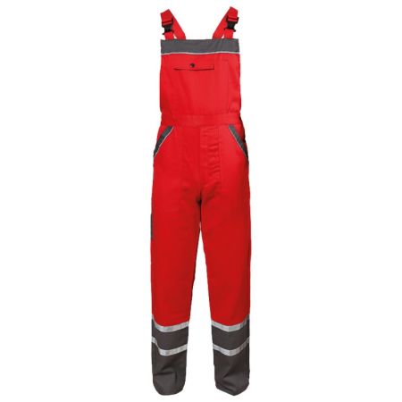Pantaloni de lucru cu pieptar COLLINS SUMMER RED