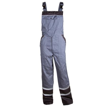 Pantaloni de lucru cu pieptar COLLINS GREY T/C