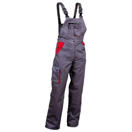Pantaloni de lucru cu pieptar EVO DESMAN GREY