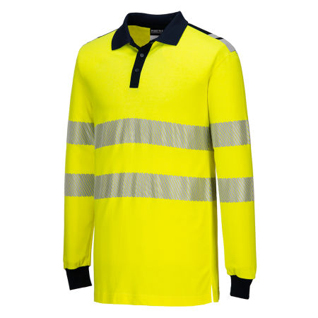 FR702 - Tricou Multirisk HI-VIS (Ignifug Antistatic) - Galben Bleumarin 