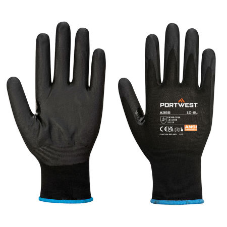 A355 - NPR15 Manusi Touchscreen Spuma Nitril Pachet 12 Negru