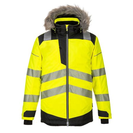 PW369 - PW3 Jacheta Parka Iarna HI-VIS Galben/Negru