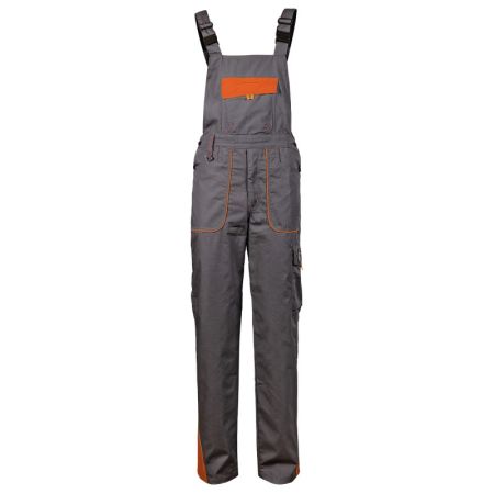 Pantaloni de lucru cu pieptar PRISMA SUMMER GREY/ORANGE