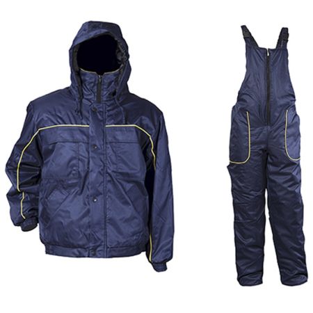 Set Jacheta Lucru iarna si pantaloni cu pieptar ZETA3 NAVY